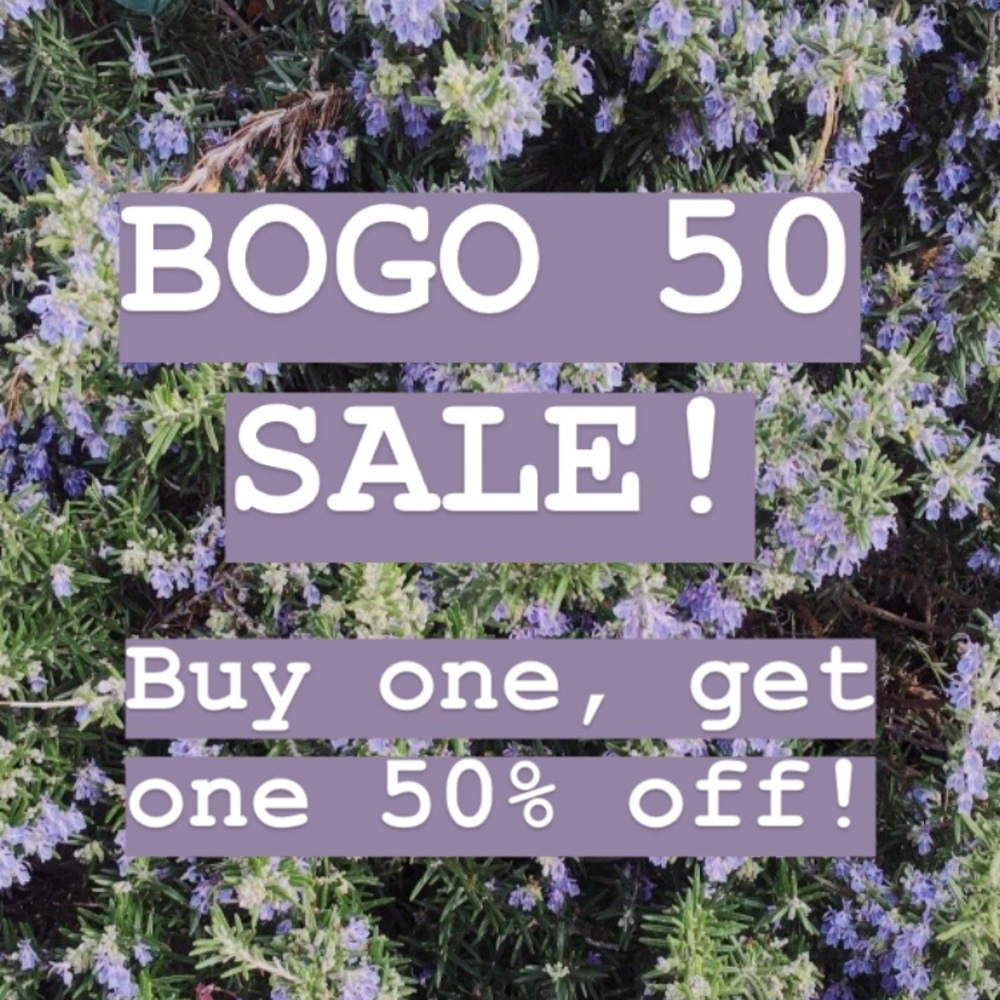 BOGO 50% SALE!
